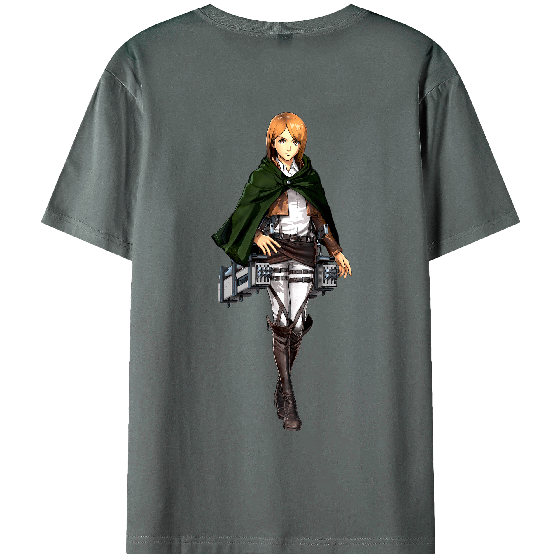 （画像用） 進撃の巨人 ペトラ·ラル Attack on Titan Petra Rall 綿100％ メンズ半袖Tシャツ（バックプリント） 通気性
